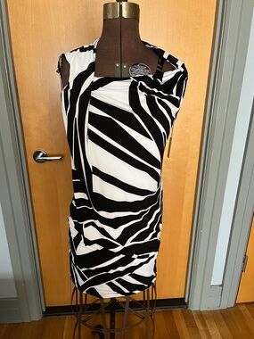 Muse Black and White Print Mini Dress